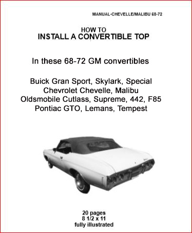 NEW 1968-1972 Oldsmobile Cutlass 442 F-85 Convertible Top Cylinder