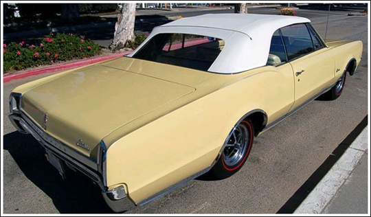 1966-1967 Olds Cutlass 442 Buick Skylark 4 Piece Chrome Rear Window Molding Set 